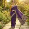 Royal Purple Dola Silk Saree