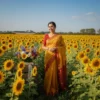 Mustard Yellow Dola Silk Saree