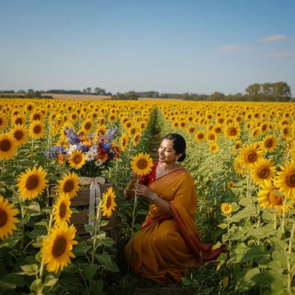 Mustard Yellow Dola Silk Saree