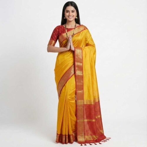 Yellow Silk Saree