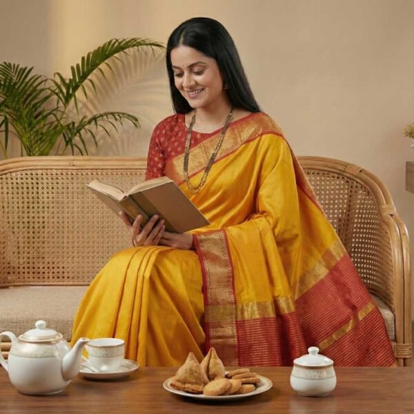 Yellow Silk Saree