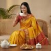 Yellow Silk Saree