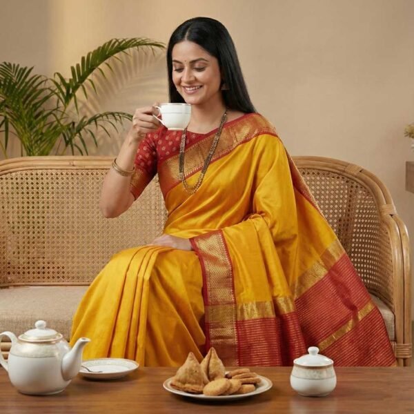 Yellow Silk Saree