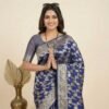 Royal Blue Banarasi Pure Silk Saree