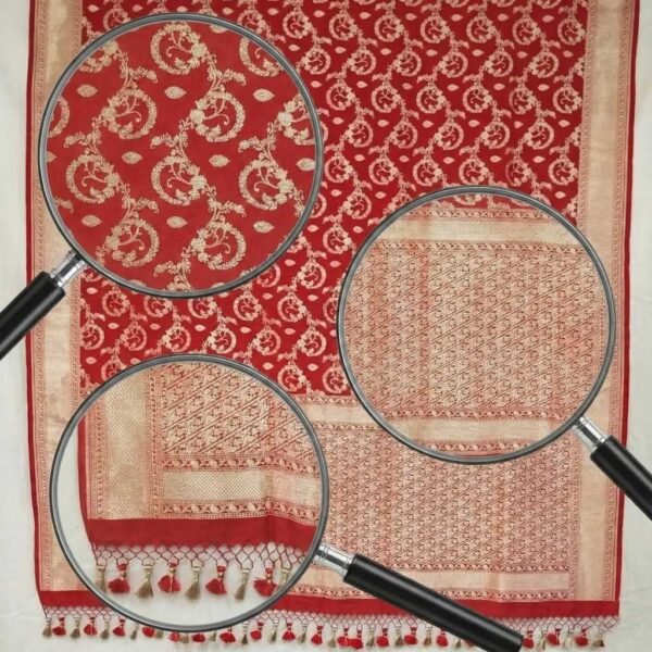 Rich Red Banarasi Pure Silk Saree