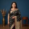 Black Banarasi Silk Saree