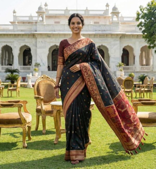 Black Kanjivaram Silk Saree Black Kanjivaram Silk Saree