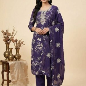 Dark Purple Unstitched Suit