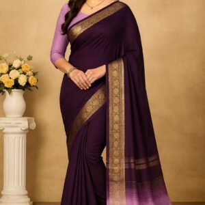 Deep Wine Silk Saree