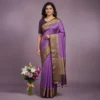Lavender Dola Silk Saree