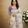 Lavender Tussar Silk Saree Lavender Tussar Silk Saree