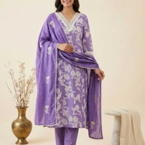 Light Purple Unstitched Suit