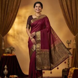 Lilac Dola Silk Saree