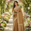 Mustard Kanjivaram Silk Saree
