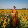Mustard Yellow Dola Silk Saree
