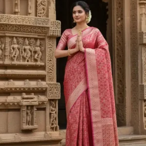 Pink Kanjivaram Silk Saree
