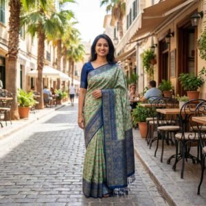Pista Green Kanjivaram Silk Saree