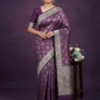 Purple Banarasi Silk Saree