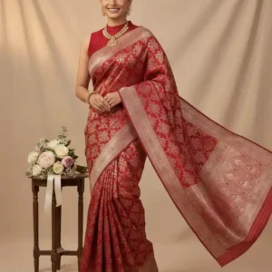 Red Banarasi Silk Saree
