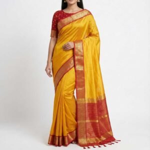 Yellow Silk Saree