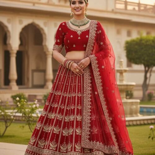 Red Bridal Lehenga