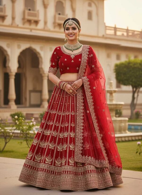 Red Bridal Lehenga