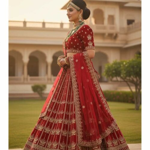 Red Bridal Lehenga