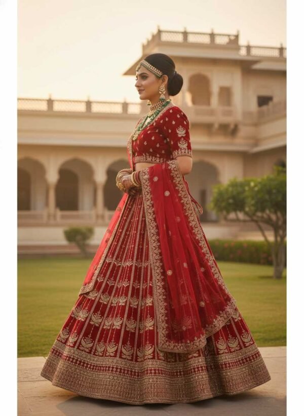 Red Bridal Lehenga