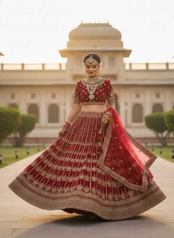 Red Bridal Lehenga