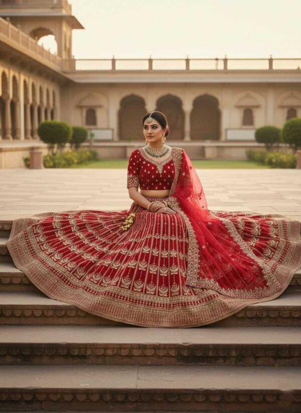Red Bridal Lehenga
