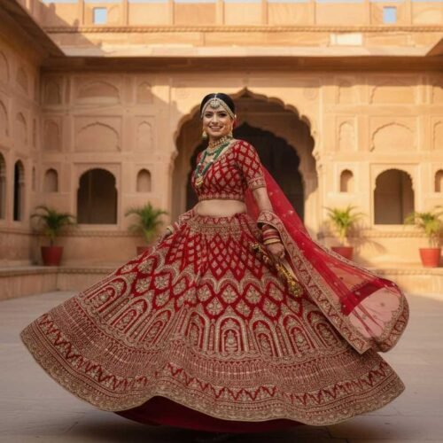 Maroon Bridal Lehenga