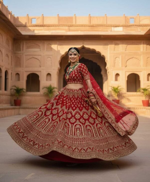 Maroon Bridal Lehenga