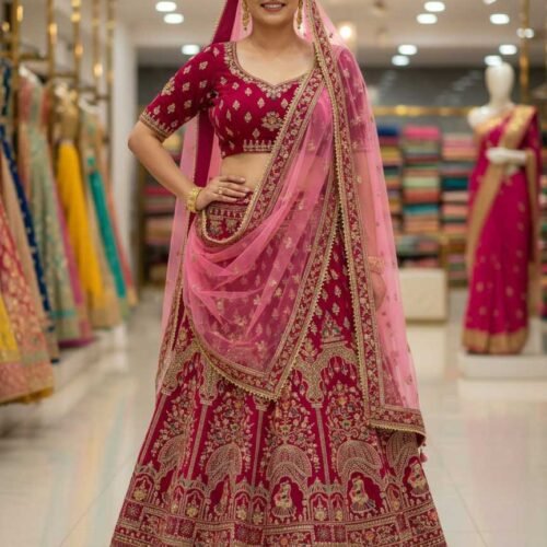 Maroon Bridal Lehenga