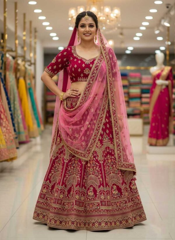 Maroon Bridal Lehenga