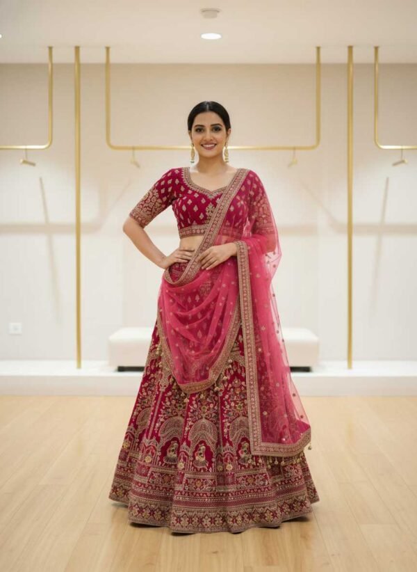 Maroon Bridal Lehenga