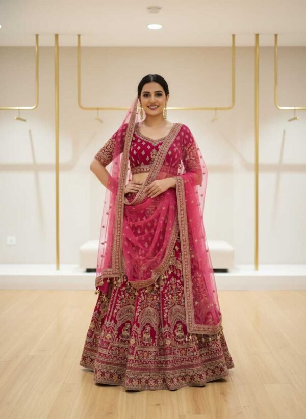 Maroon Bridal Lehenga