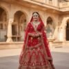 Shining Red Bridal Lehenga