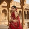 Shining Red Bridal Lehenga