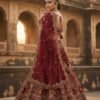 Mesmerizing Wine Bridal Lehenga