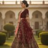 Dark Wine Bridal Lehenga