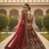 Dark Wine Bridal Lehenga