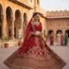 Fascinating Maroon Bridal Lehenga