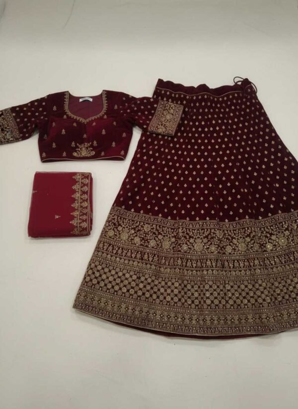 Dark Coke Bridal Lehenga