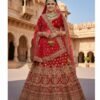 BS001636-1 Charming Red Bridal Lehenga