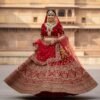 BS001636-1(1) Charming Red Bridal Lehenga