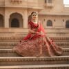 BS001636-1(2) Charming Red Bridal Lehenga