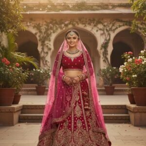 Magenta Bridal Lehenga