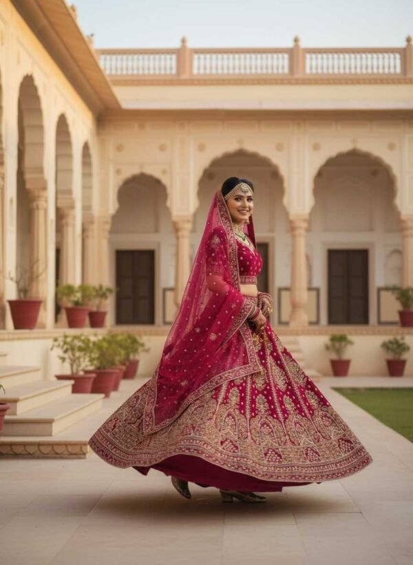 Magenta Bridal Lehenga