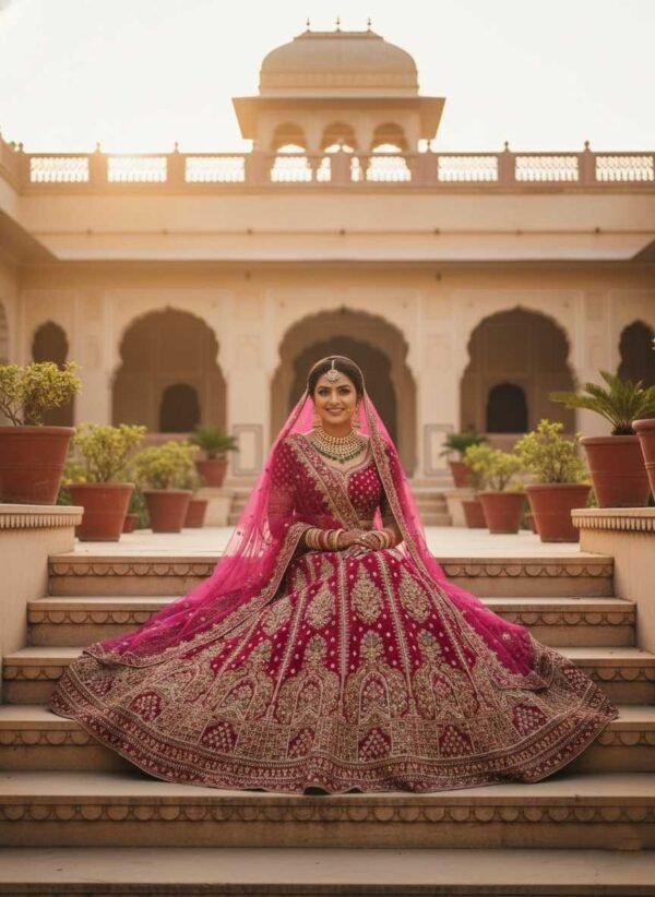 Magenta Bridal Lehenga