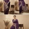 Purple Dola Silk Saree